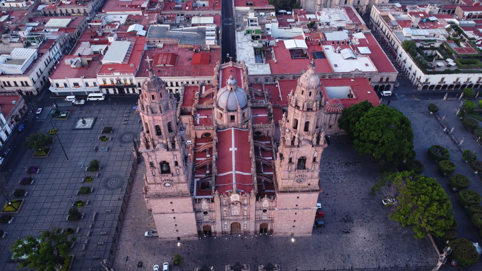 Catedral de Morelia vista desde arriba